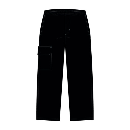 PANTALON NEGRO CARGO BAGGI FORRADO M-E