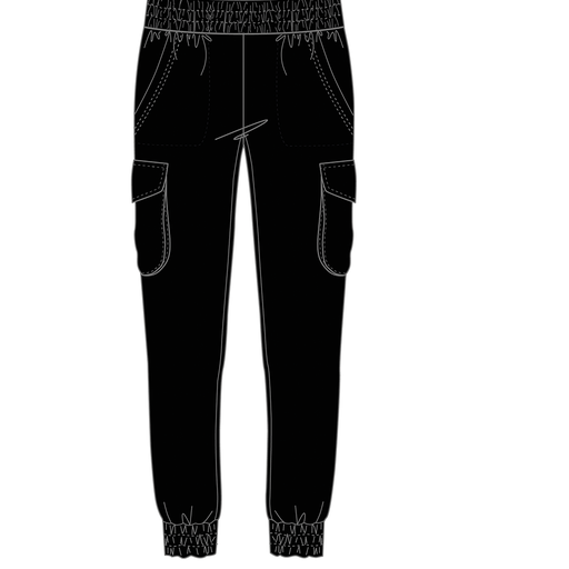 PANTALON NEGRO FRANELA 70/30 DEPORTIVO ARAMARK
