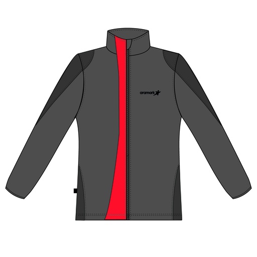 POLAR GRIS C/APLICACION ROJO DAMA AUXILIAR ARAMARK