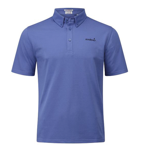 POLERA AZUL PAQUETE VELA PIQUE M/C UNISEX SODEXO