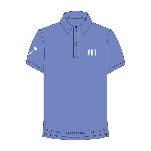 POLERA AZUL PAQUETE VELA PIQUE UNISEX M/C 100% ALG. MUT SODEXO