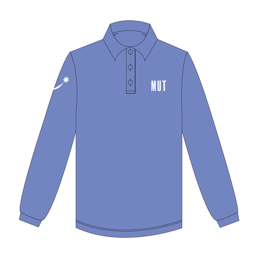 POLERA AZUL PAQUETE VELA PIQUE UNISEX M/L 100% ALG. MUT SODEXO