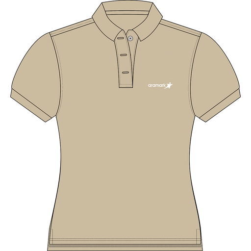 POLERA BEIGE PIQUE DAMA M/C