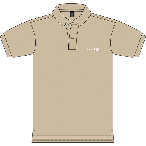 POLERA BEIGE PIQUE VARON M/C