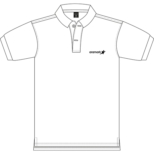 POLERA BLANCO PIQUE VARON M/C ARAMARK