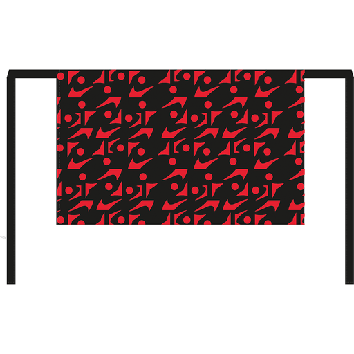 [777000000030] MANDIL NEGRO/ROJO AYUDANTE/AUXULIAR