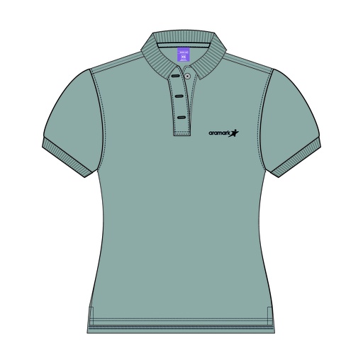 POLERA GRIS PIQUE DAMA M/C ARAMARK