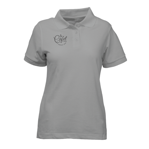 POLERA GRIS PIQUE DAMA M/C LA CAFET