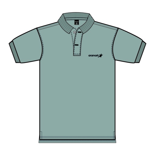POLERA GRIS PIQUE VARON M/C ARAMARK