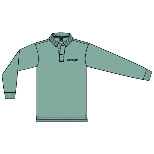 POLERA GRIS PIQUE VARON M/L ARAMARK