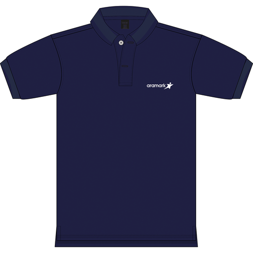 POLERA NEGRO PIQUE VARON M/C ARAMARK
