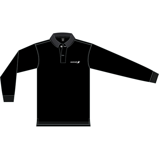 POLERA NEGRO PIQUE VARON M/L ARAMARK
