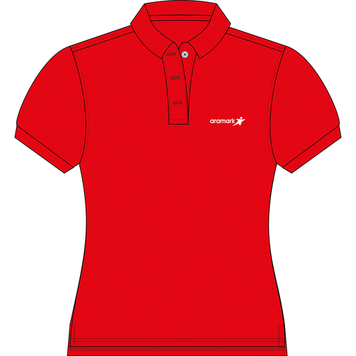 POLERA ROJO PIQUE DAMA M/C ARAMARK